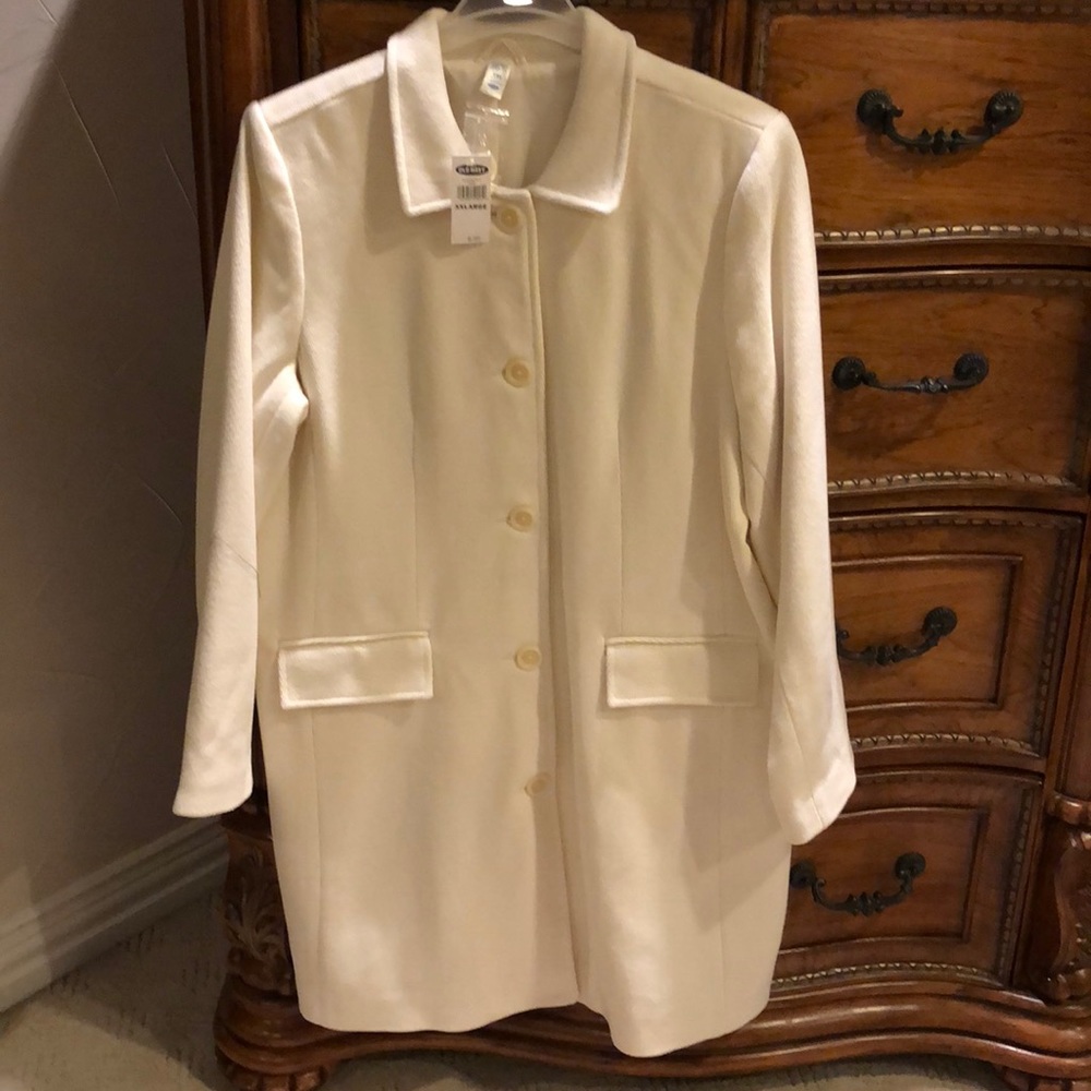 Linen and wool trench coat